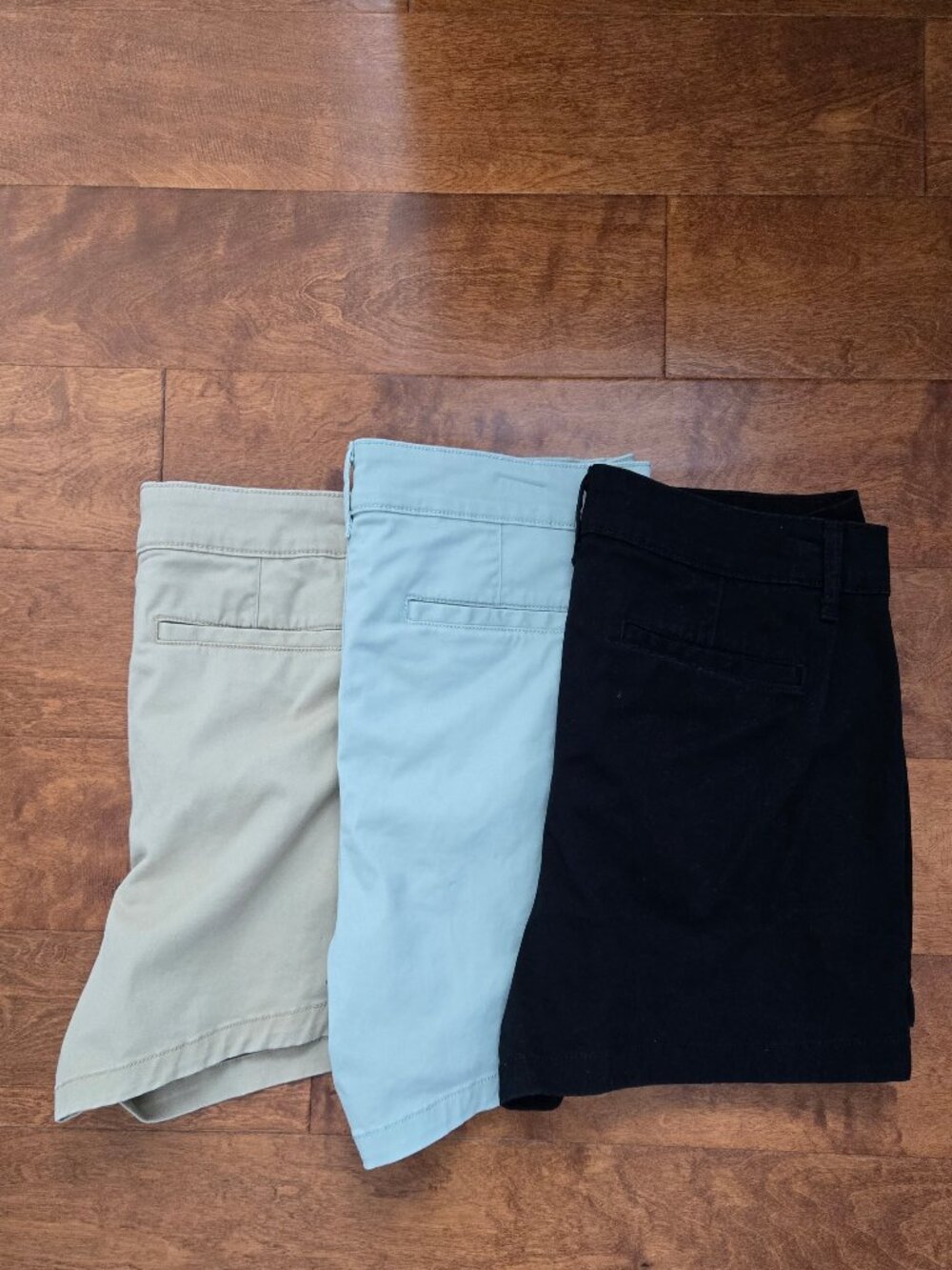 a.n.a Mid-Rise Twill Shorts Bundle Khaki Sage Black Size 12